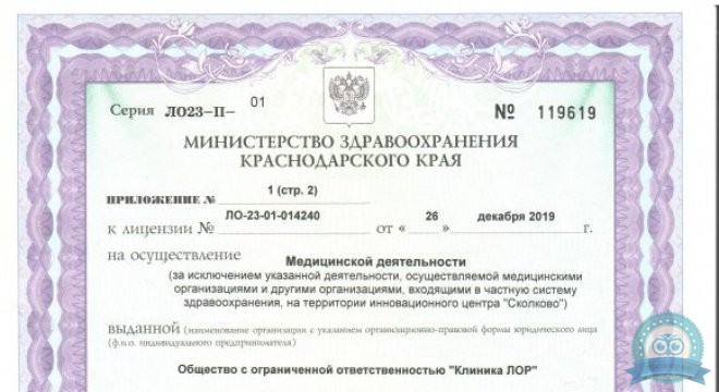 Лор клиника на Российской